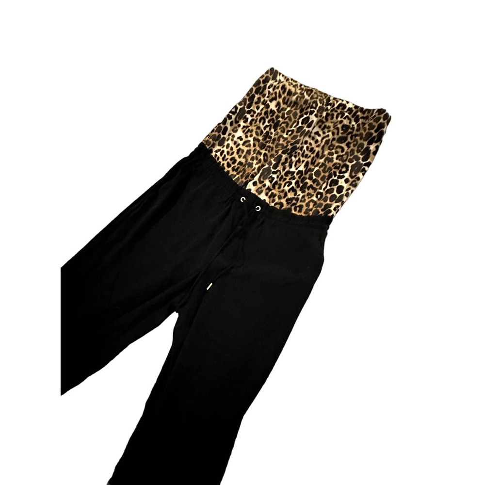 The Express Leopard two-piece drawstring set silk material jumper